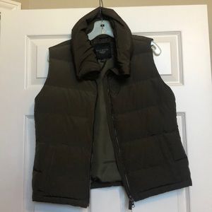 Talbots Petite Dark Olive Green Vest